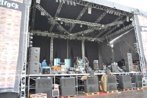 Stage The stage - before the move of the might bass amp!